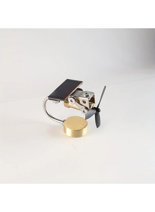 Metal Windmill Model Solar Powered DIY Educational Science Kit Home Decor Gift - Image 4